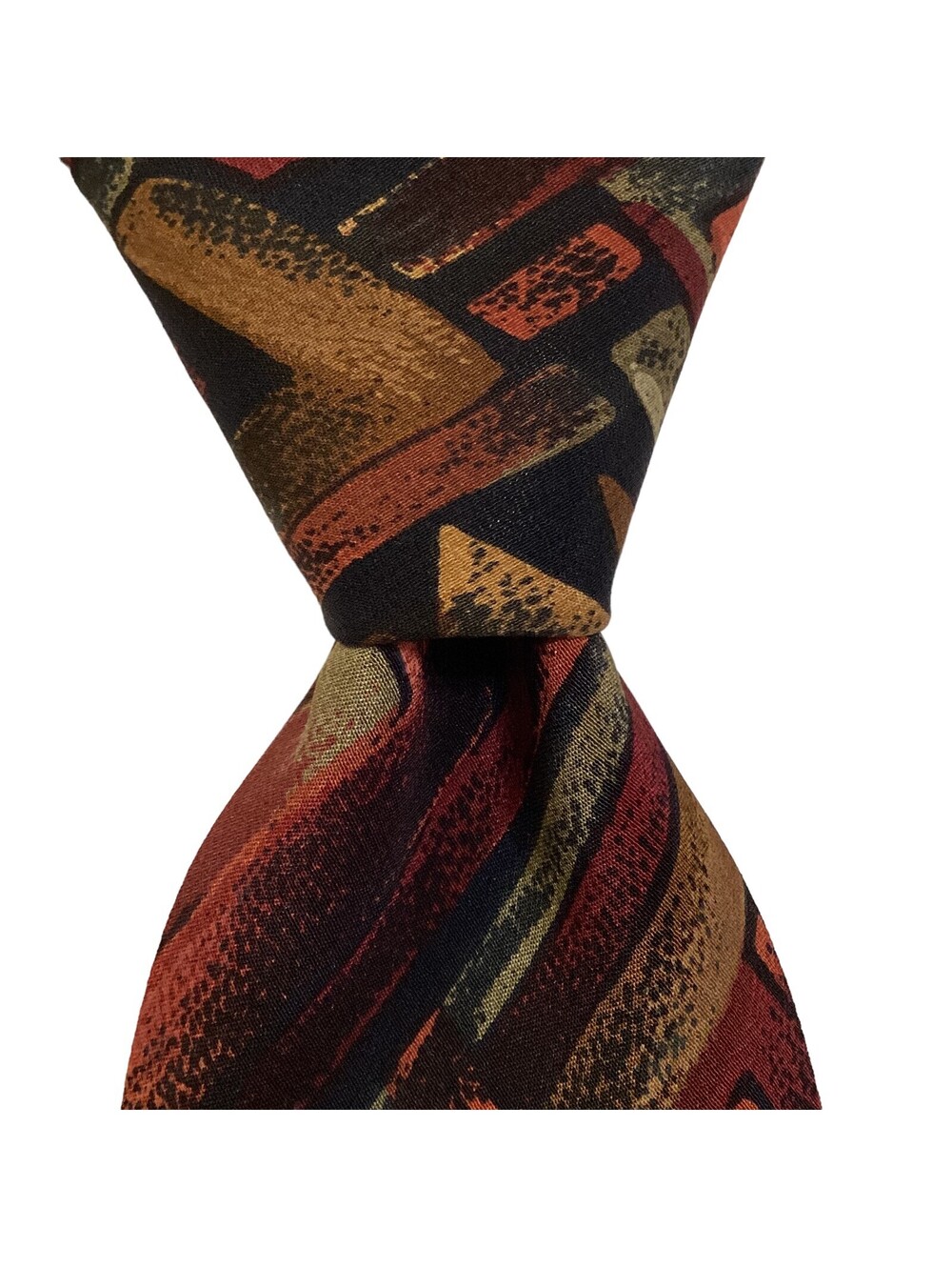 Galli’s Men's 100% Silk Necktie Spain Designer Geometric Multi-Color Rare
